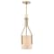 Designers Fountain Elara 60 Watt 1 Light Brushed Gold Mini-Pendant with Beige Linen Shade 93930-BG - alternate 1